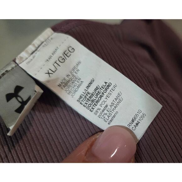 Under Armour UA XL Infinity Crossover High Impact Adjustable Sports Bra Mauve - Picture 7 of 9